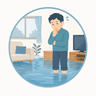 床上浸水で困っている人
